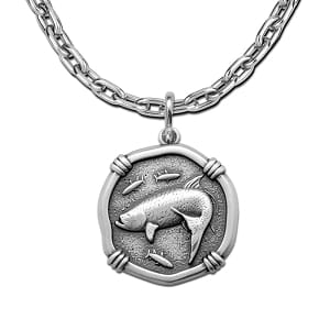 Tarpon Necklace - Sterling Silver Medallion Pendant with Chain